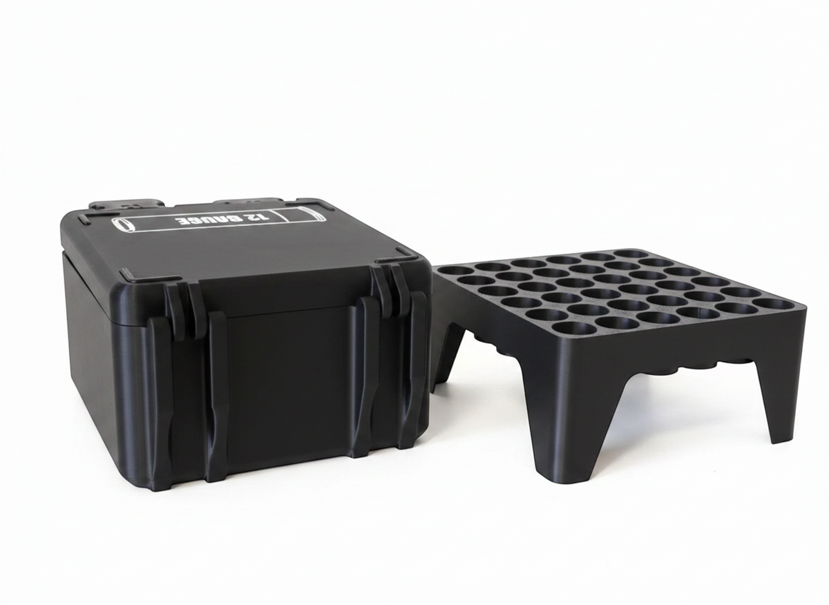 
Filamelt Munitionsbox / 12 Gauge (.12/76 & .12/89) / 'Klappdeckel' / Patronenbox, Ammo Box - 3D-Druck aus dem Westerwald
