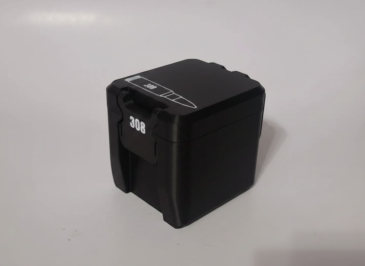 Filamelt Munitionsbox / 308 Winchester / 'Klappdeckel' / Patronenbox, Ammo Box - 3D-Druck aus dem Westerwald