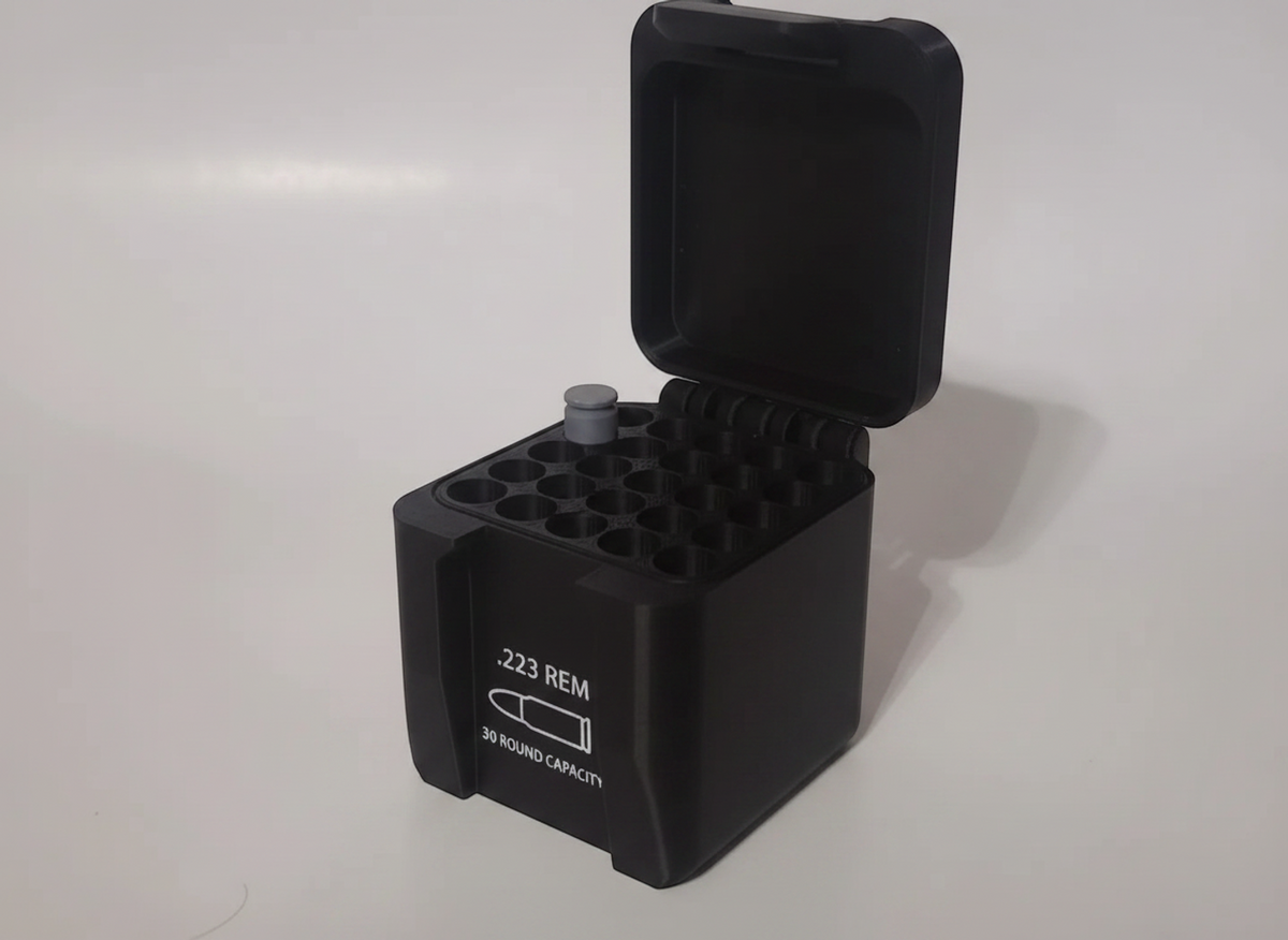 
Filamelt Munitionsbox / 308 Winchester / 'Klappdeckel' / Patronenbox, Ammo Box - 3D-Druck aus dem Westerwald
