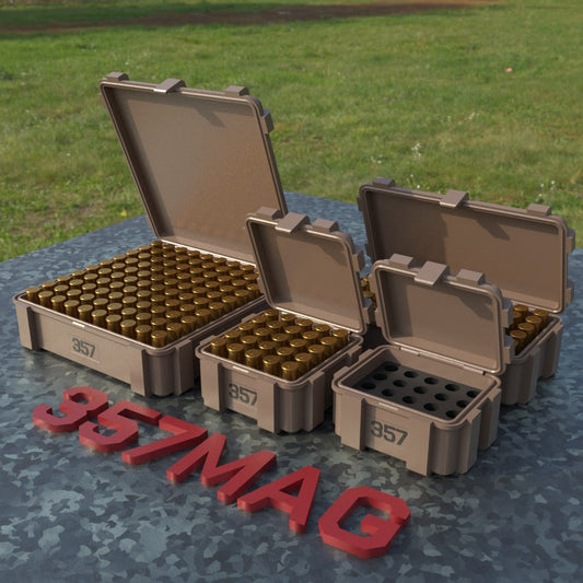 Filamelt Munitionsbox / .357 Magnum / ‘Klappdeckel’  / Patronenbox, Ammo Box - 3D-Druck aus dem Westerwald
