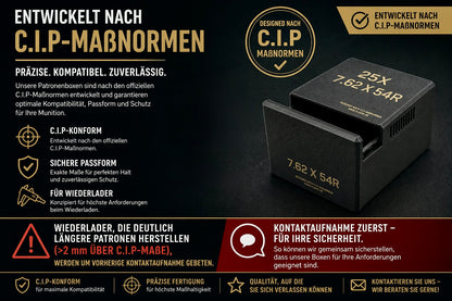 Filamelt Munitionsbox / 9x19mm Para / Luger / 'Schiebedeckel' / Patronenbox, Ammo Box - 3D-Druck aus dem Westerwald