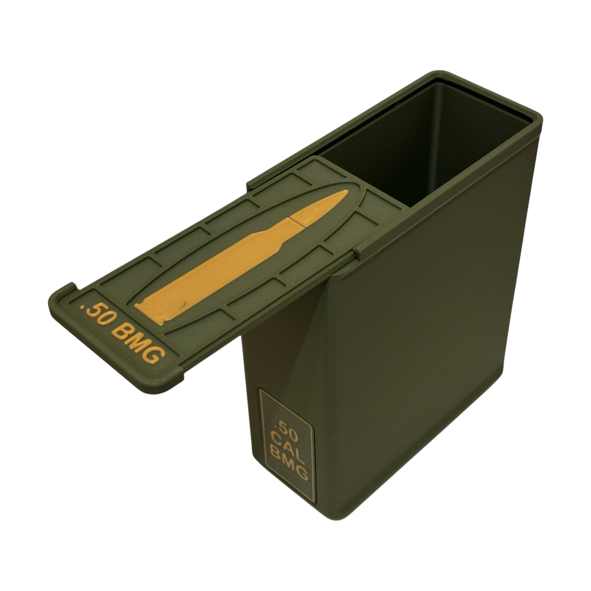 
Coconut Innovations Munitionsbox / .50 BMG / ‘Schiebedeckel’  / Patronenbox, Ammo Box - 3D-Druck aus dem Westerwald