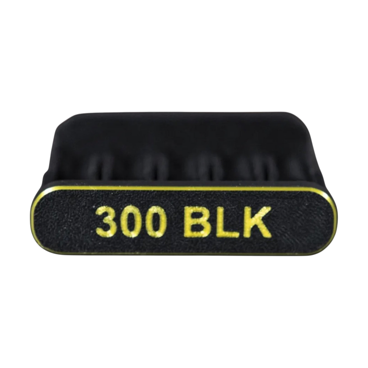 
3D-Druck aus dem Westerwald Patronenclip für 5 Schuss im Kaliber .300 AAC Blackout aus schwarzem PLA+ Kunststoff