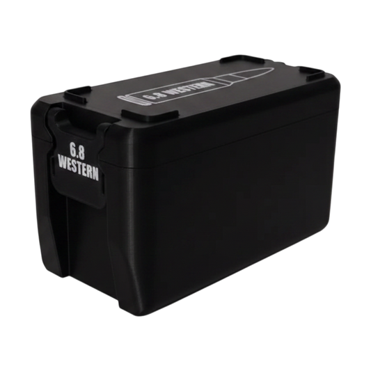 Filamelt Munitionsbox / 6.8 Western (Winchester/Browning) / 'Klappdeckel' / Patronenbox, Ammo Box - 3D-Druck aus dem Westerwald